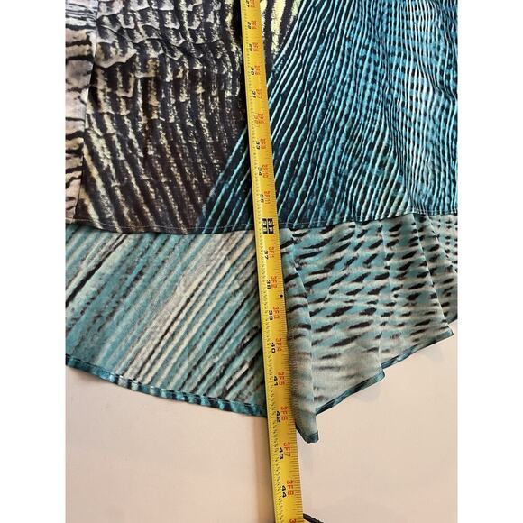 Vintage Roberto Cavalli Silk Maxi Skirt Runway 2001 Psychedelic Asymmetrical L - Picture 7 of 8